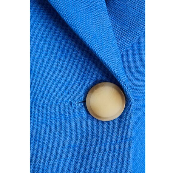 Veronica Beard Behren Notch Lapel Crop Blazer in Azure Blue. Size 12 - Picture 8 of 10